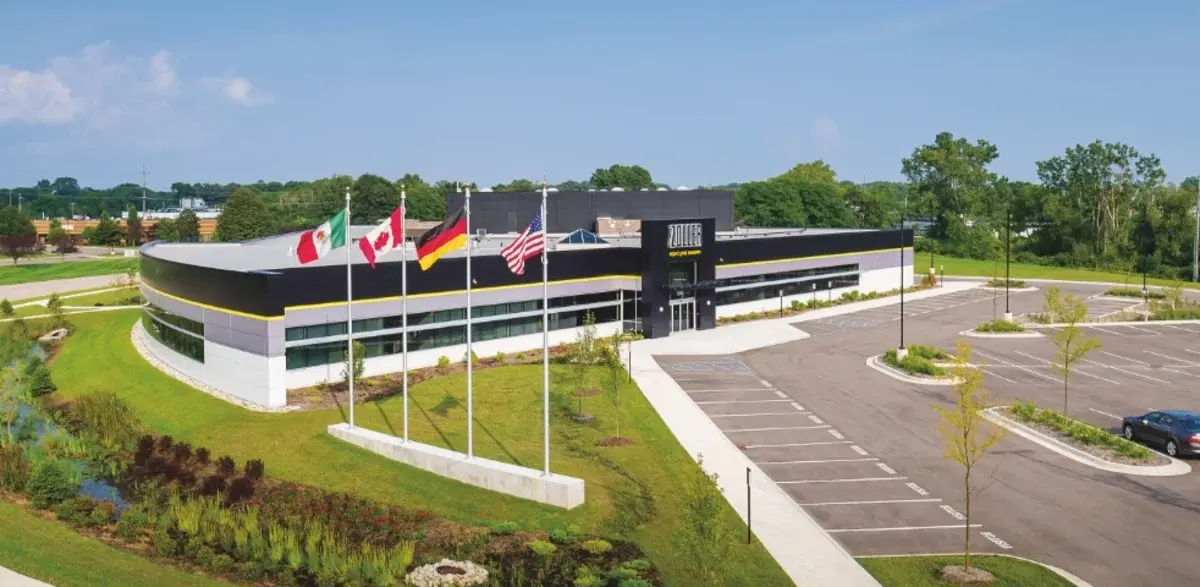 Aerial view of the ZOLLER Inc. headquarters in Ann Arbor, Michigan